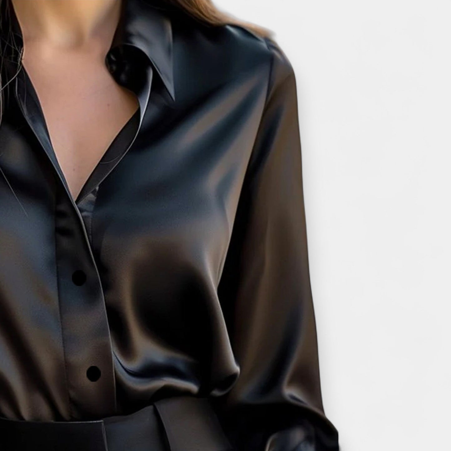 Bella Satin Blouse – Elegant Collared Women’s Blouse