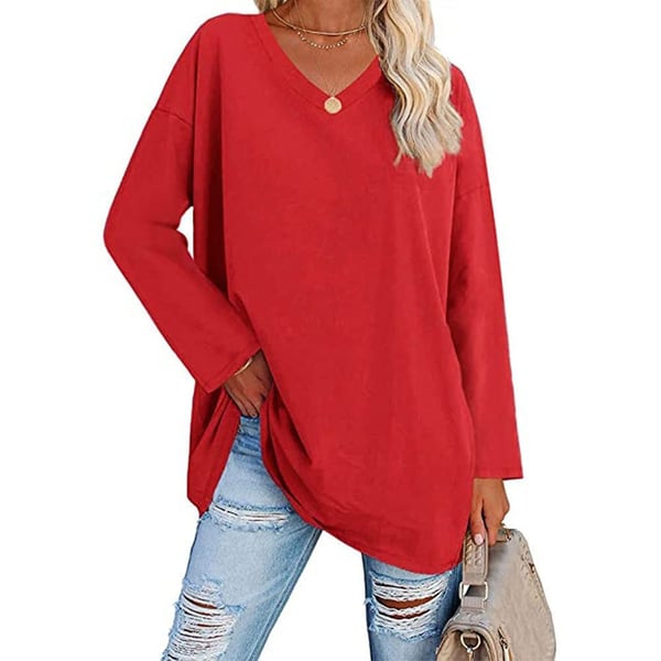 Eliza Cosy Long Sleeve Blouse – Soft Cotton-Blend with Relaxed Fit