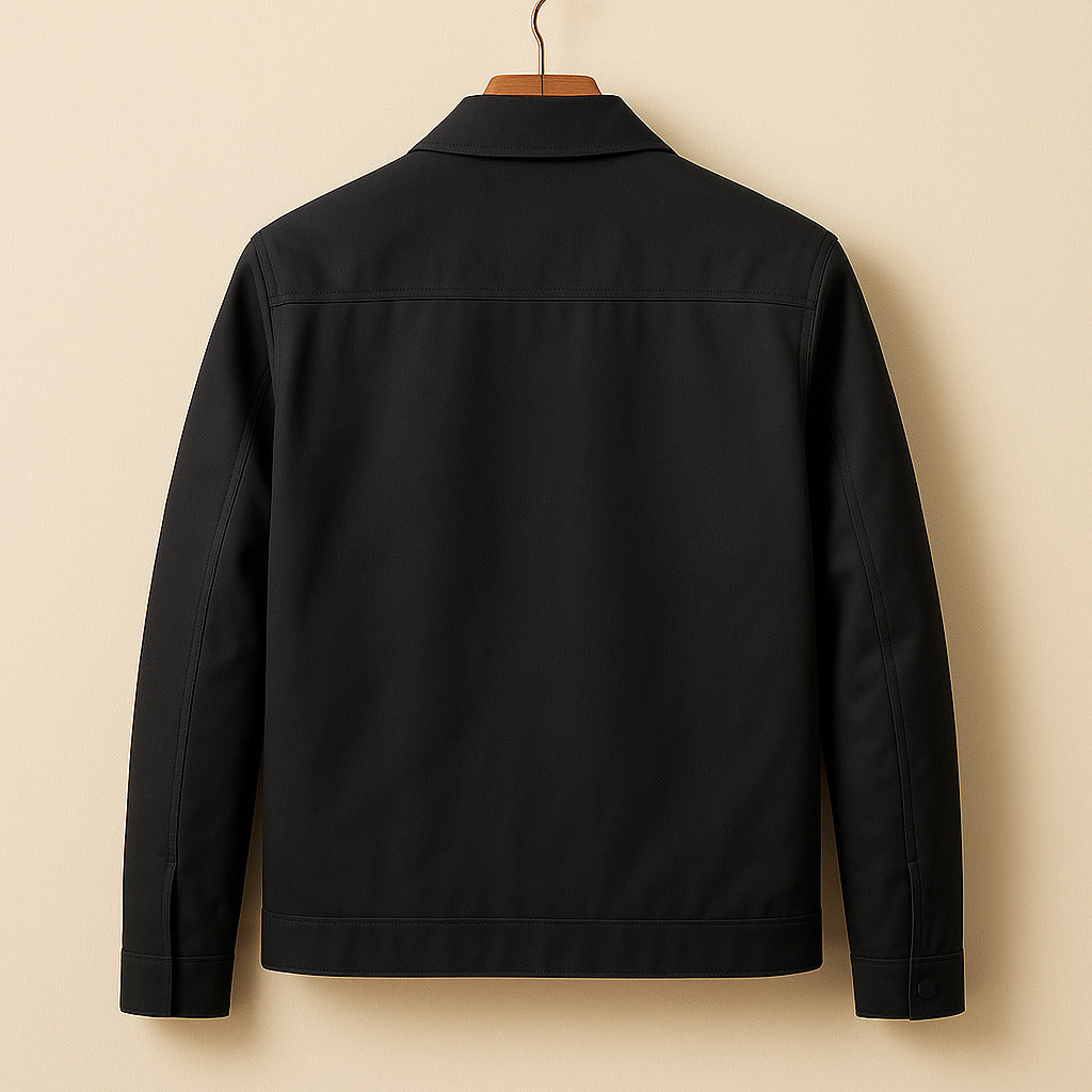 Fraser Lightweight Jacket – Men’s Twill Harrington with Gingham Lining & Slim Fit