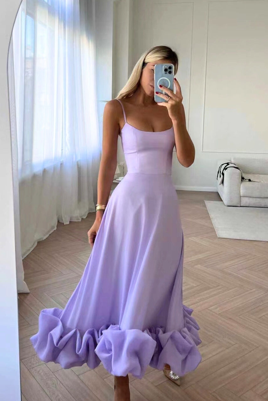 Celeste Long Sleeve Maxi Dress – Flowing Silhouette & Defined Waist for Elegant Occasions