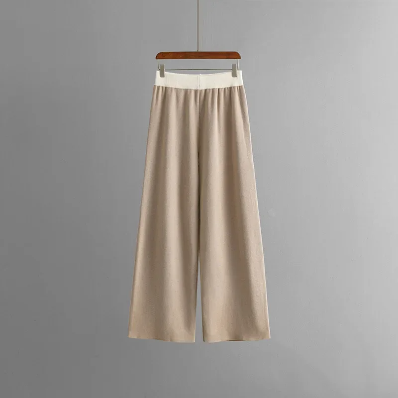 Savina Knit Lounge Set – Heavyweight Knit with Wide-Leg Pants