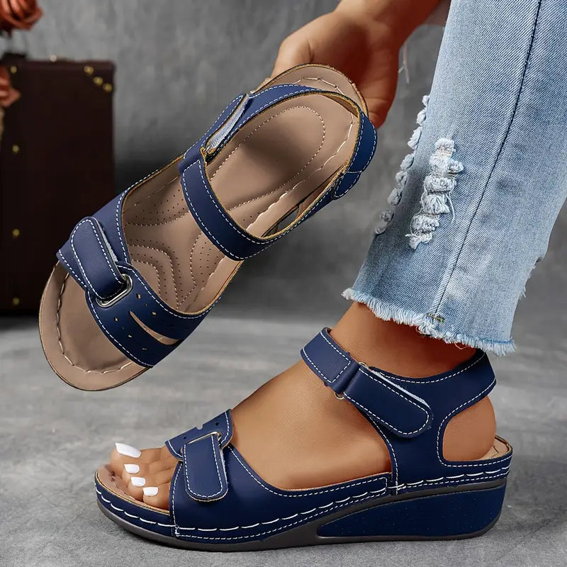 Amara Women’s Sandals – Soft Vegan Leather with Adjustable Fit