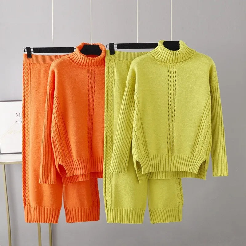 Georgia Cable Knit Lounge Set – Soft Breathable Relaxed Fit Loungewear