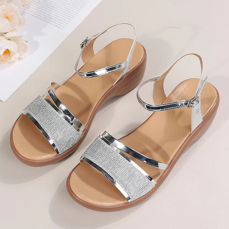 Jenia Women’s Wedge Sandals – Cushioned Platform with Chic Minimalist Style
