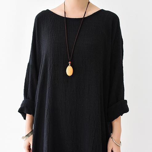 Mireille Long Sleeve Maxi Dress – Soft Linen Caftan for Autumn Comfort
