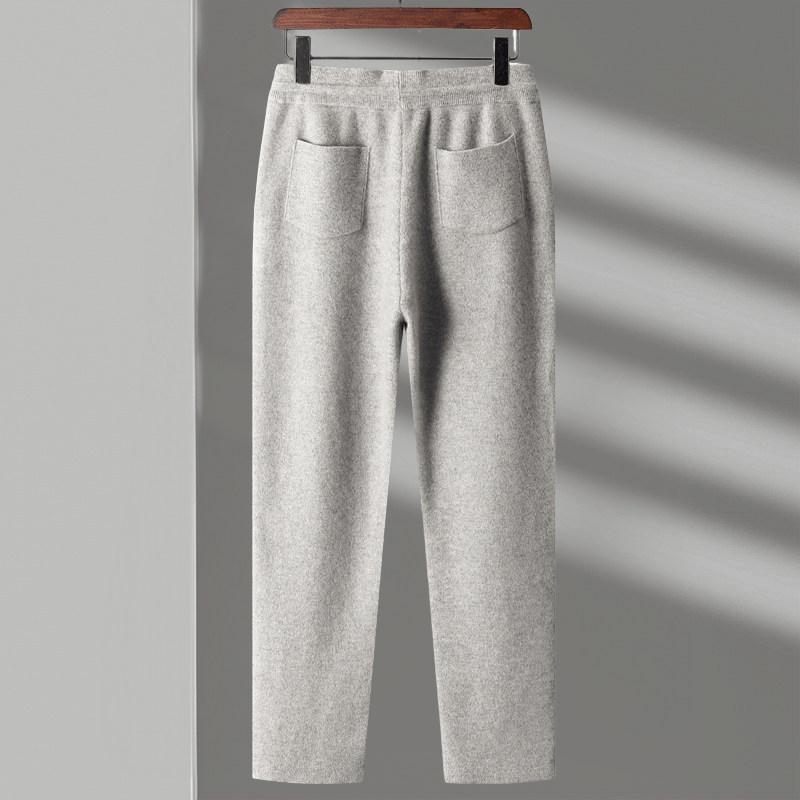 Elliot Men’s Trousers – Pure Merino Wool with Relaxed Fit & Drawstring Waist