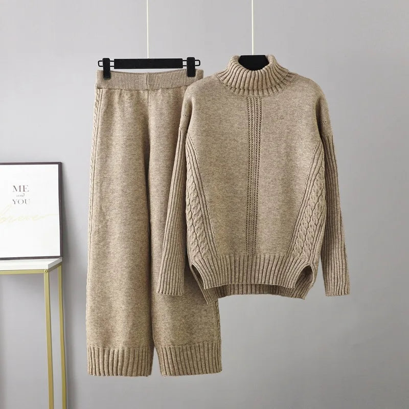 Georgia Cable Knit Lounge Set – Soft Breathable Relaxed Fit Loungewear