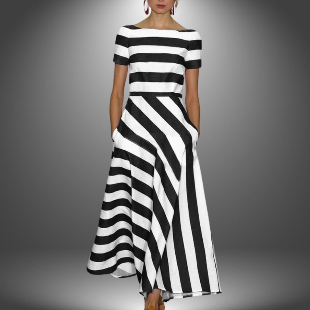 Isla Maxi Dress – Lightweight Striped Fabric with Flowy Fit for Summer