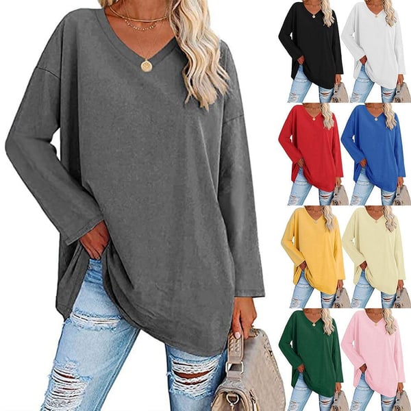 Eliza Cosy Long Sleeve Blouse – Soft Cotton-Blend with Relaxed Fit