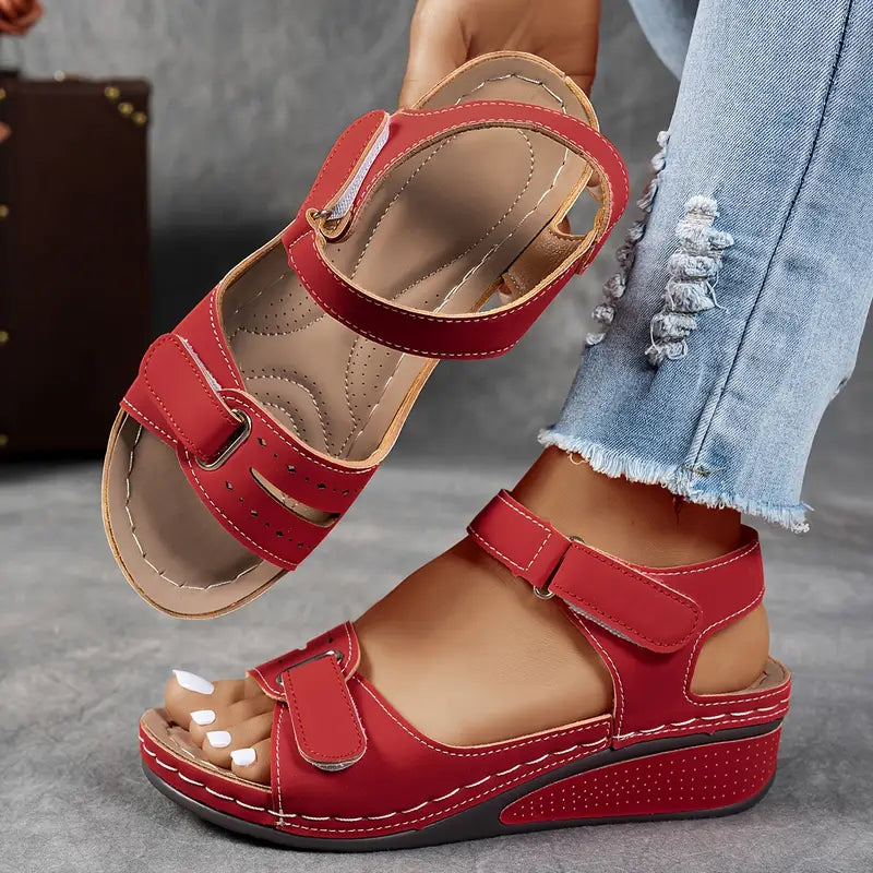 Amara Women’s Sandals – Soft Vegan Leather with Adjustable Fit