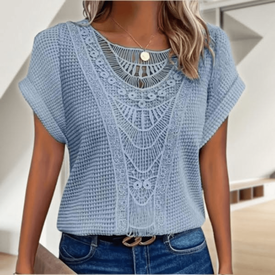 Marina Ibiza-Style Women's Blouse – Lightweight Boho Cotton for Summer