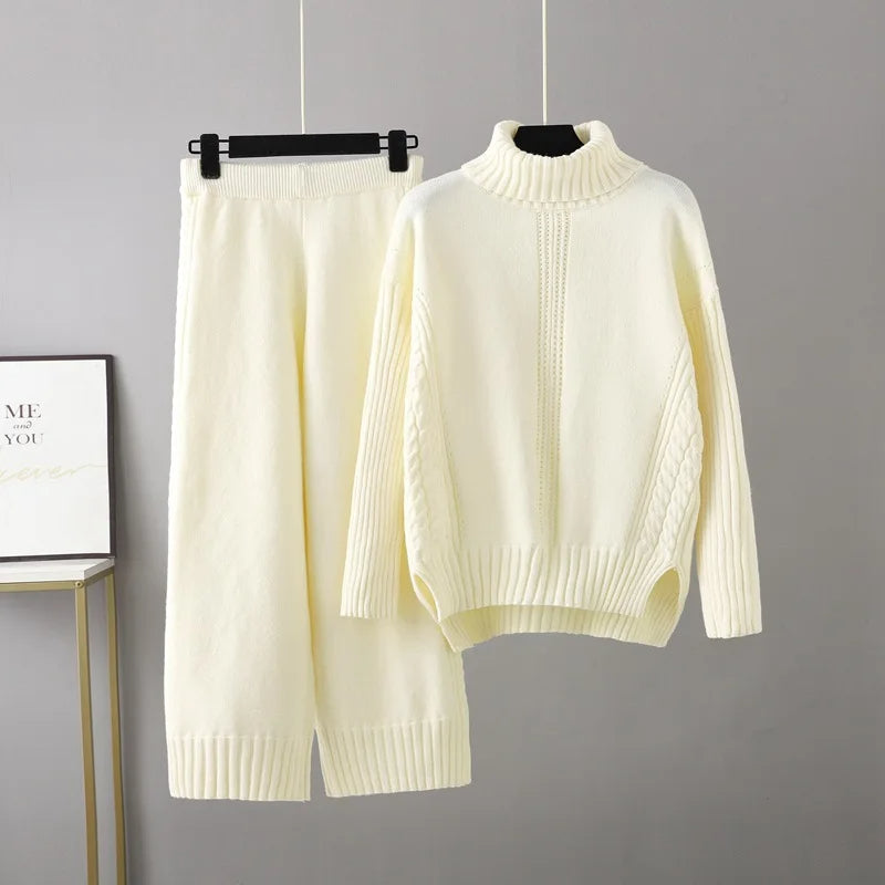 Georgia Cable Knit Lounge Set – Soft Breathable Relaxed Fit Loungewear