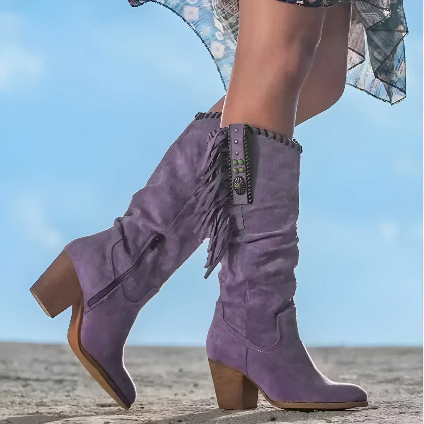 Premium Suede Cowboy Boots - Pointed Toe