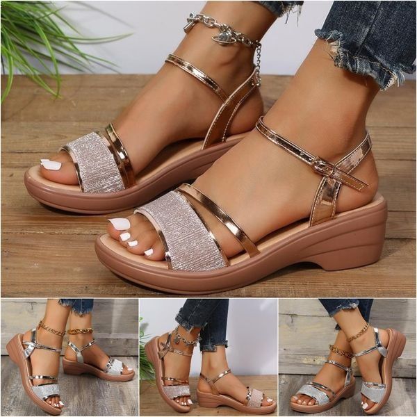 Jenia Women’s Wedge Sandals – Cushioned Platform with Chic Minimalist Style