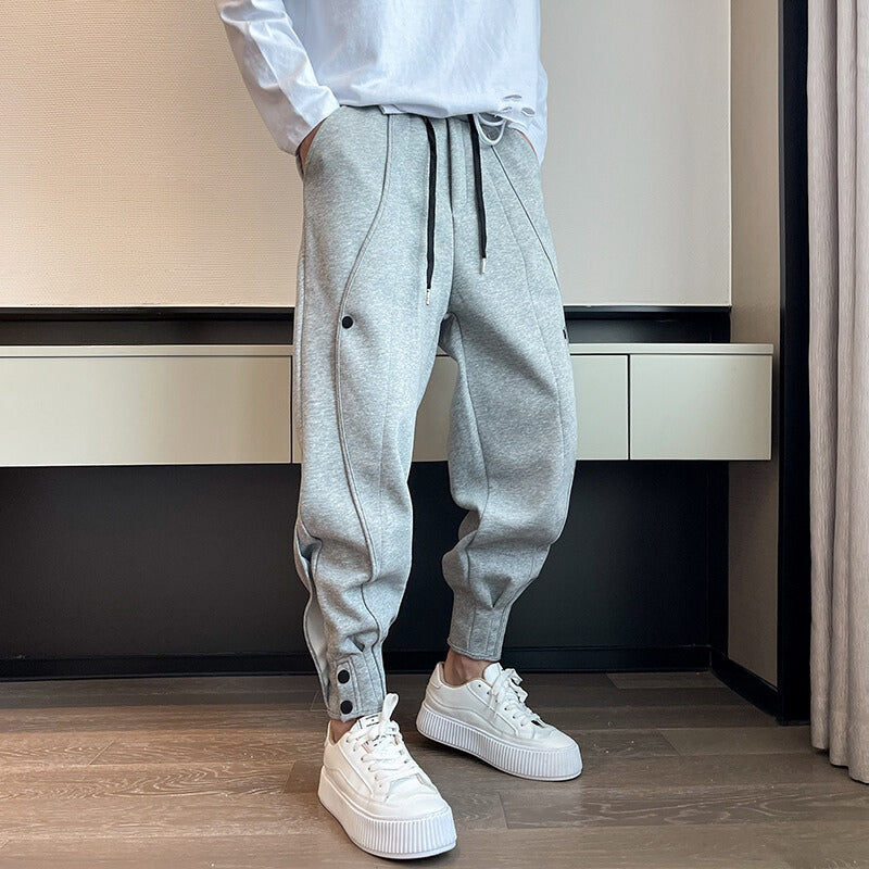 Elias Men’s Joggers – Velvet Cotton with Tapered Fit and Functional Pockets