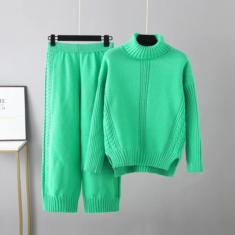 Georgia Cable Knit Lounge Set – Soft Breathable Relaxed Fit Loungewear