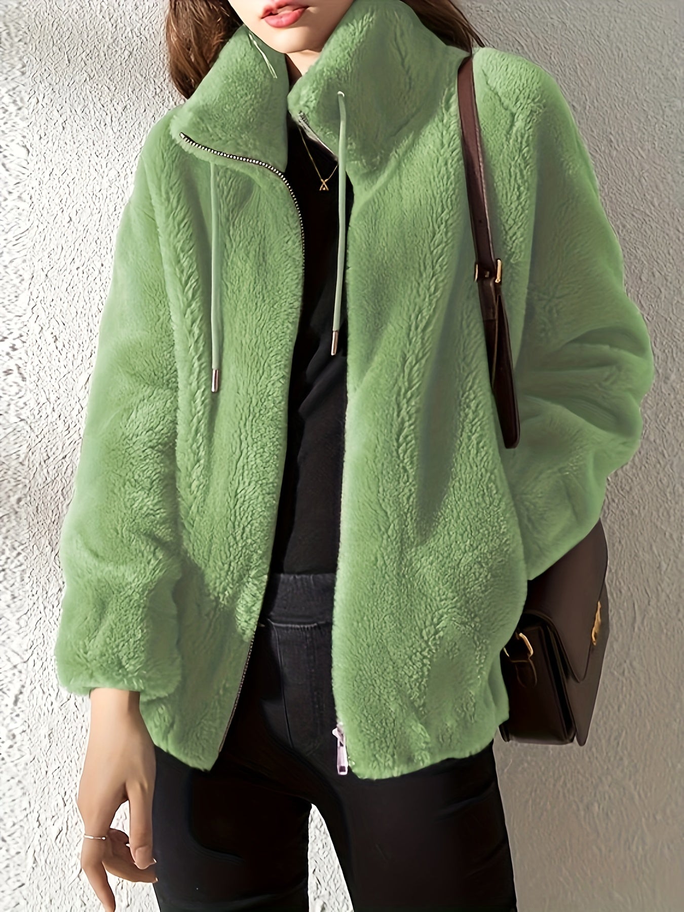 Sienna Zip Fleece Jacket – Women’s Lightweight Jacket with High Neck & Plush Texture