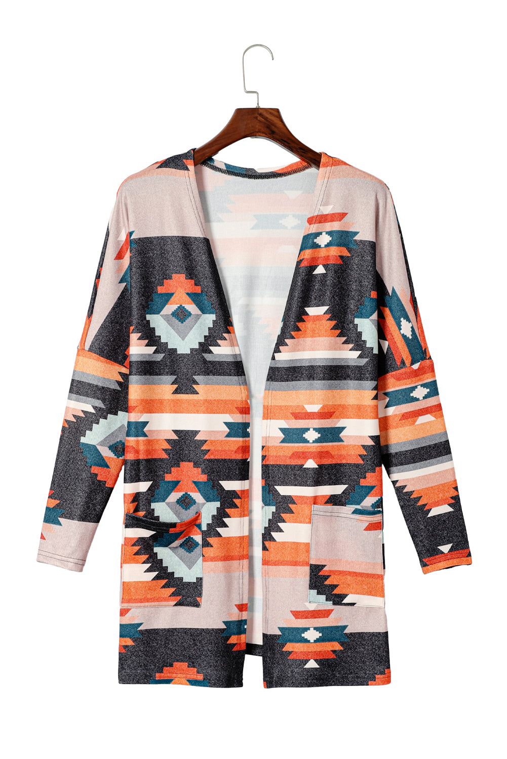Trendy Western Vest with Aztec Print