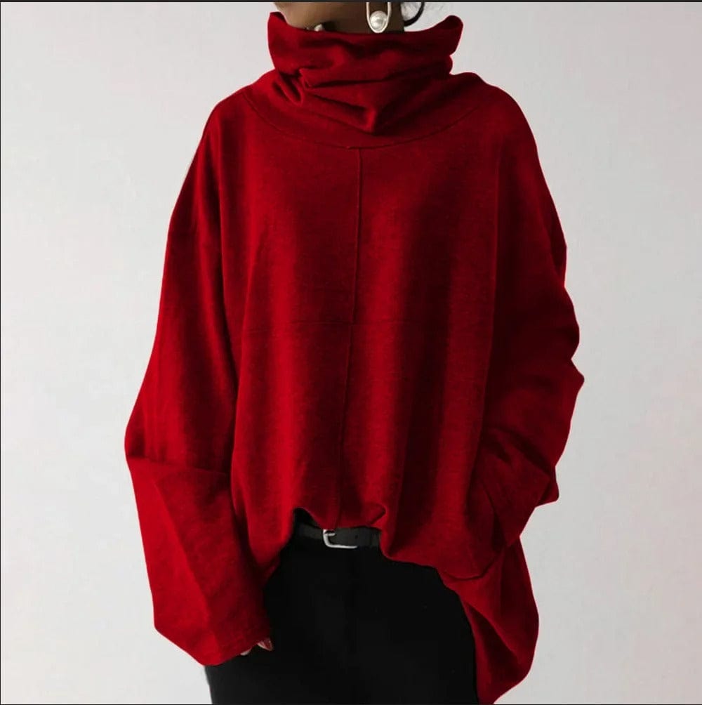 Fiona Women’s Turtleneck Sweater – Buttery Soft Knit Pullover for Winter Layering