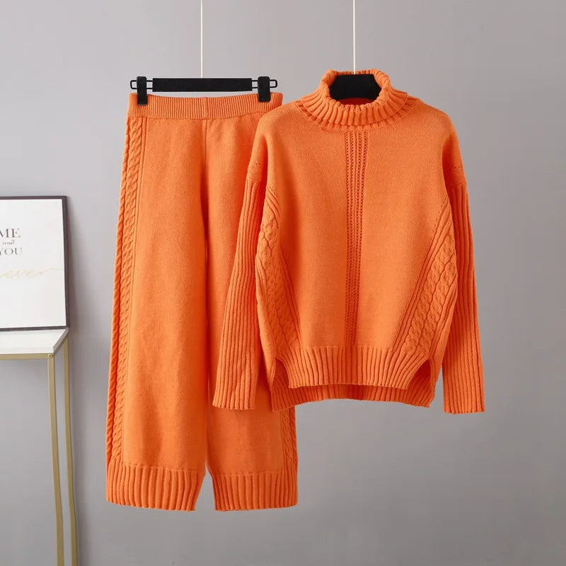 Georgia Cable Knit Lounge Set – Soft Breathable Relaxed Fit Loungewear