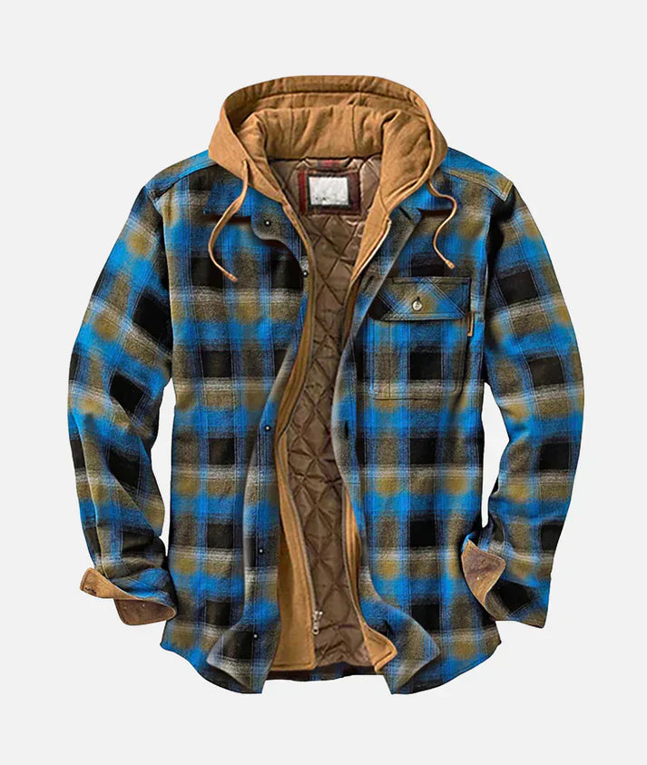 Callum Men's Patchwork Jacket – Statement Plaid Outerwear for Layered Looks