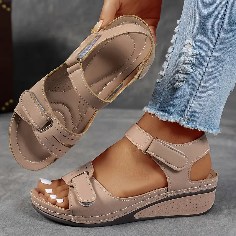 Amara Women’s Sandals – Soft Vegan Leather with Adjustable Fit