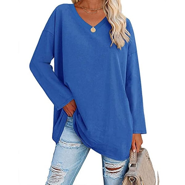 Eliza Cosy Long Sleeve Blouse – Soft Cotton-Blend with Relaxed Fit
