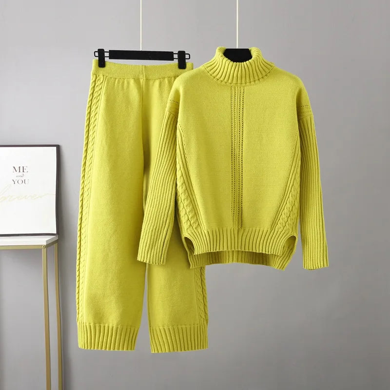 Georgia Cable Knit Lounge Set – Soft Breathable Relaxed Fit Loungewear