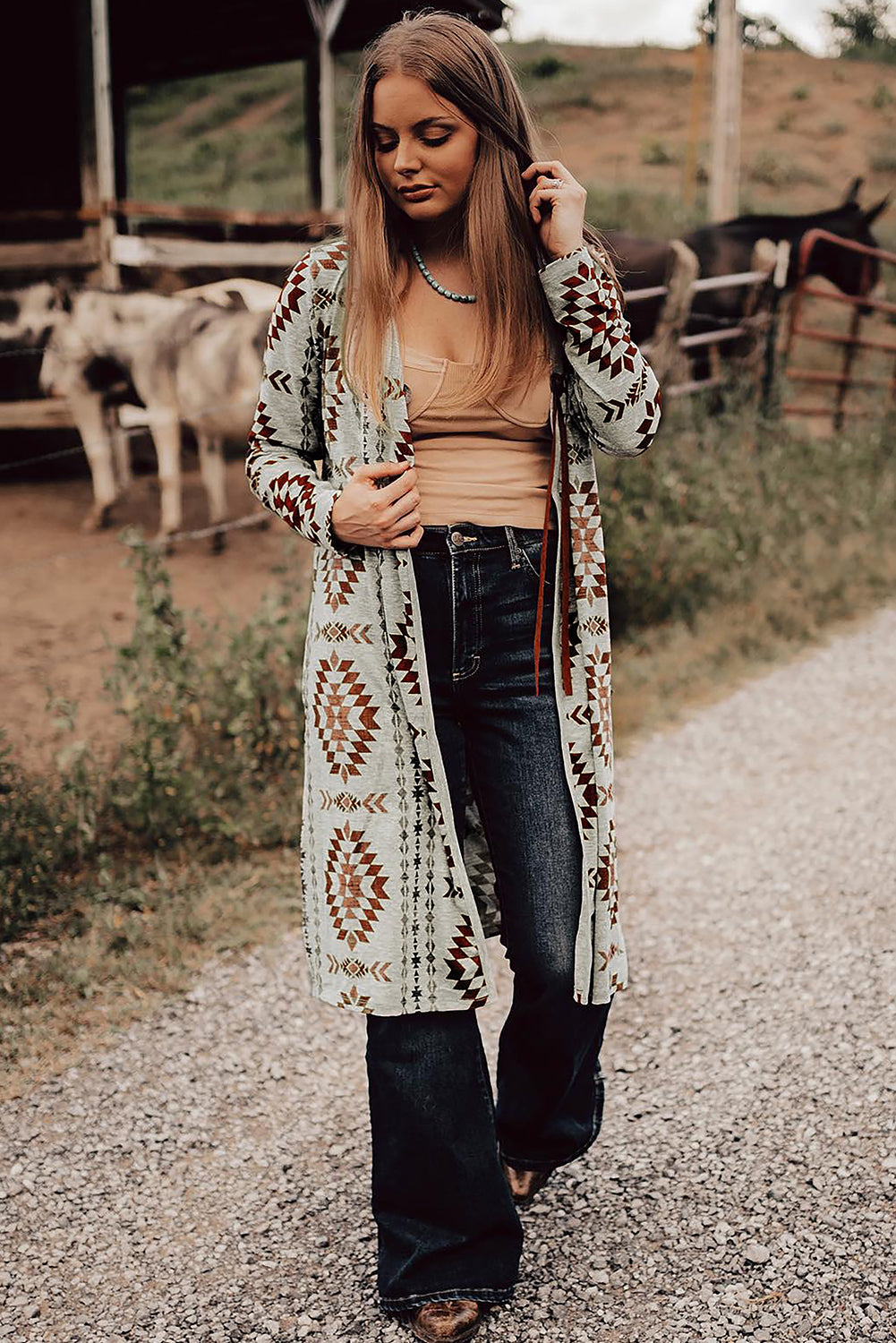 Trendy Western-Inspired Aztec Cardigan