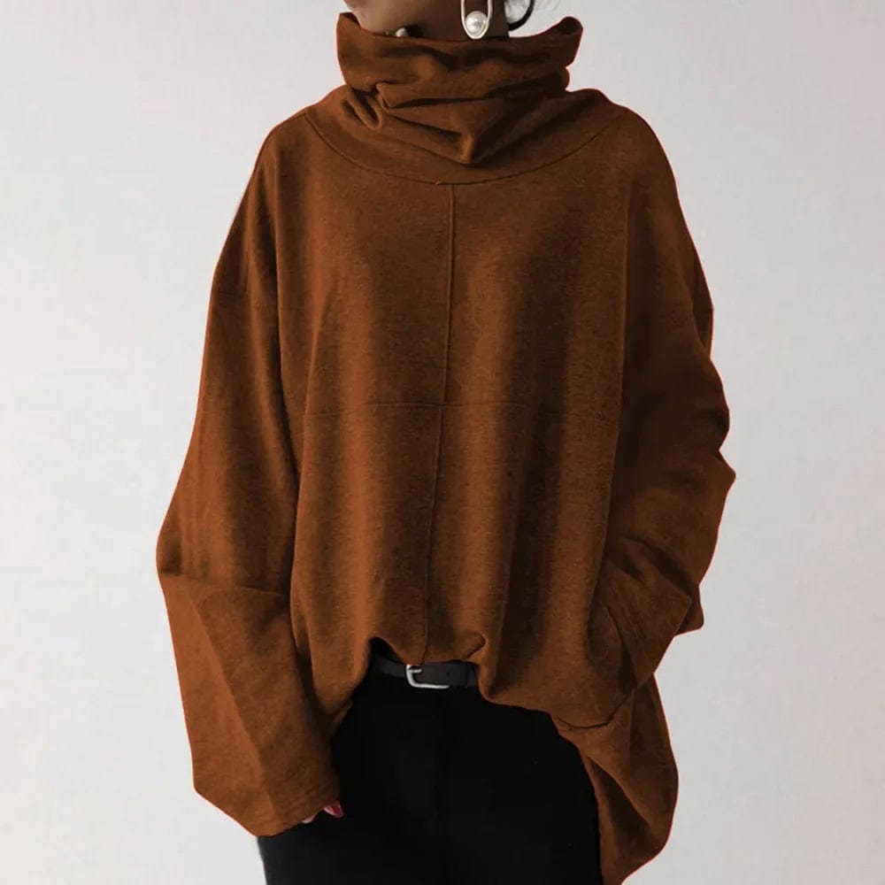 Fiona Women’s Turtleneck Sweater – Buttery Soft Knit Pullover for Winter Layering