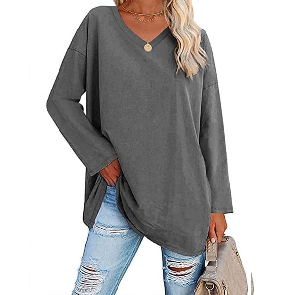 Eliza Cosy Long Sleeve Blouse – Soft Cotton-Blend with Relaxed Fit