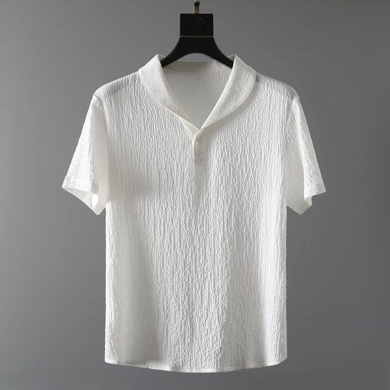 Alex Men’s Summer Lounge Set – Lightweight Cotton Shirt & Drawstring Pants