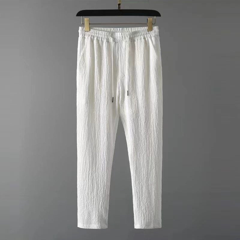 Alex Men’s Summer Lounge Set – Lightweight Cotton Shirt & Drawstring Pants