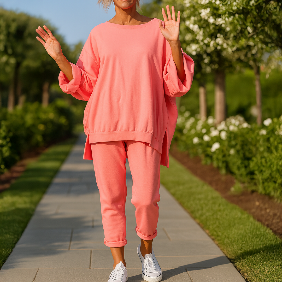 Zarina Lounge Set – Lightweight Cotton Blend with Relaxed Fit for Warmer Days