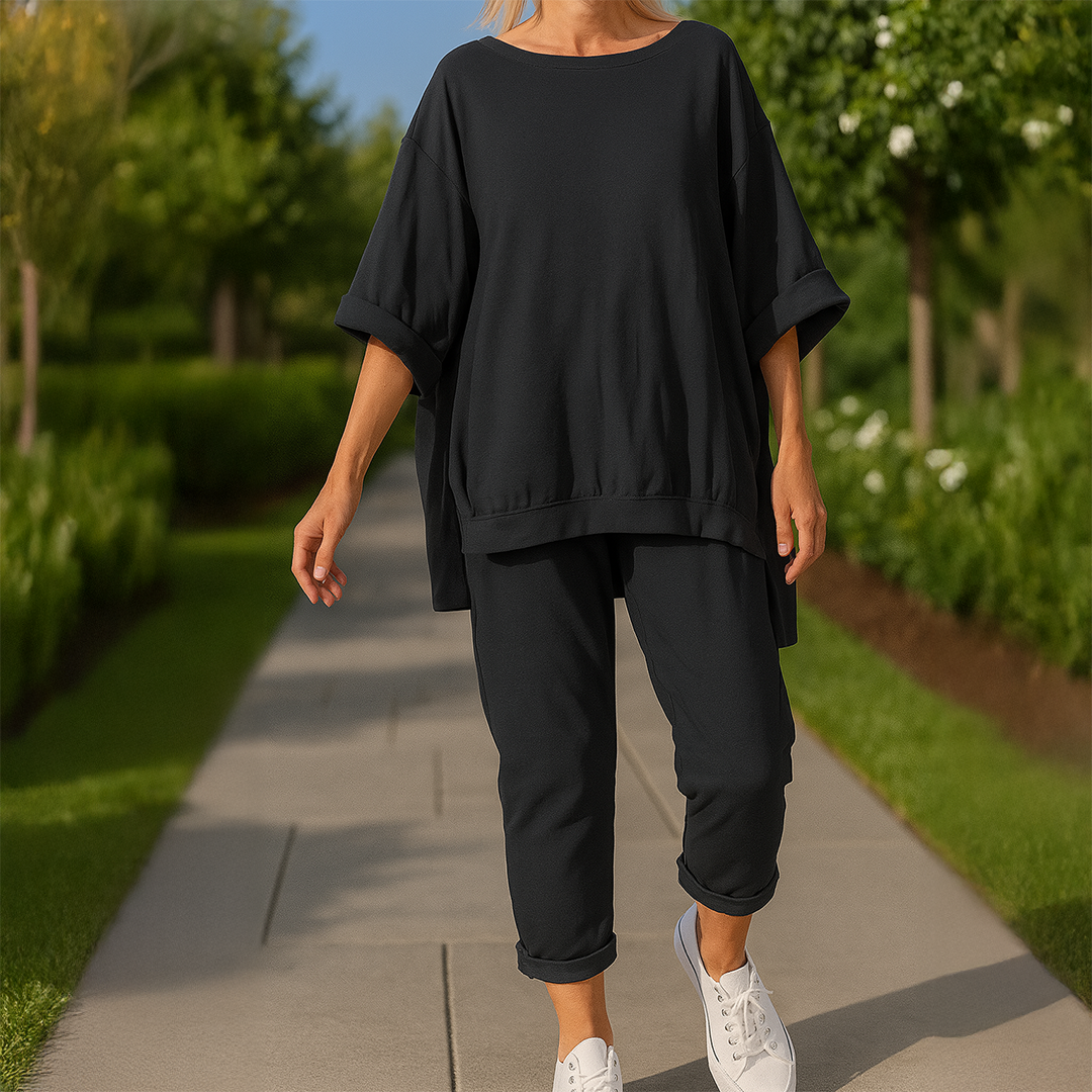 Zarina Lounge Set – Lightweight Cotton Blend with Relaxed Fit for Warmer Days