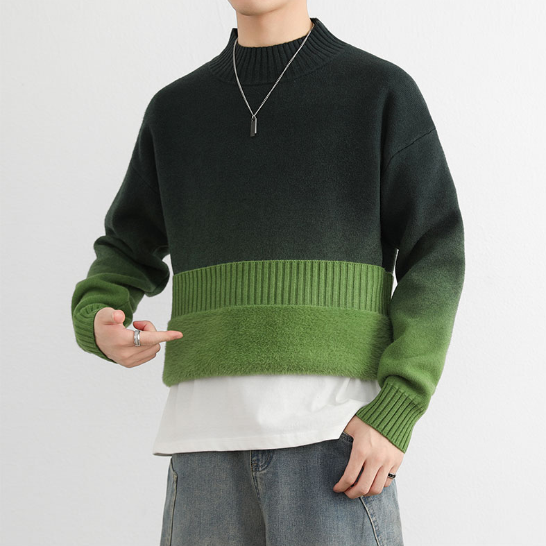 Sebastian Men’s Knit Sweater – Ombré Gradient Design with Tailored Fit