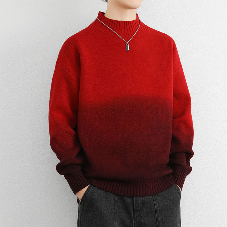Sebastian Men’s Knit Sweater – Ombré Gradient Design with Tailored Fit