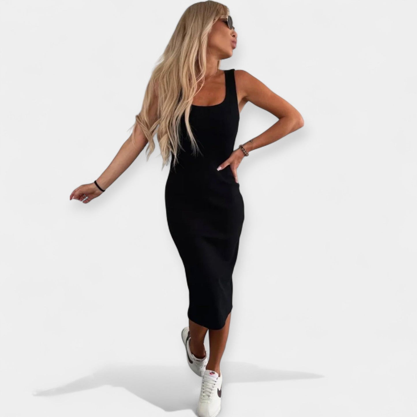 Vivienne Ribbed Midi Dress Set – Bomber Jacket & Everyday Comfort