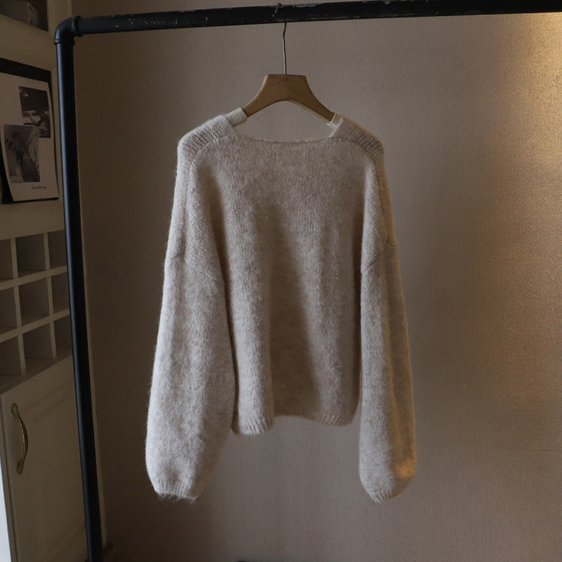 Mariah Soft Knit V-Neck Sweater – Silken Touch & Effortless Drape