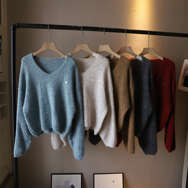 Mariah Soft Knit V-Neck Sweater – Silken Touch & Effortless Drape