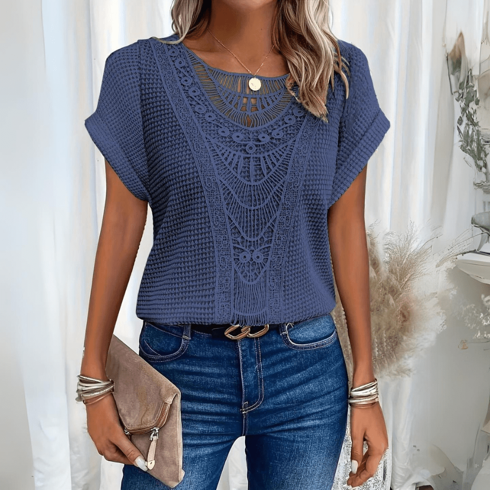 Marina Ibiza-Style Women's Blouse – Lightweight Boho Cotton for Summer