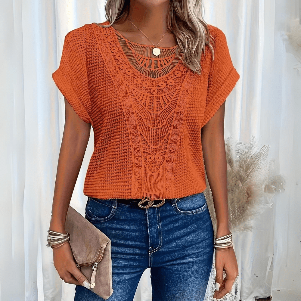 Marina Ibiza-Style Women's Blouse – Lightweight Boho Cotton for Summer
