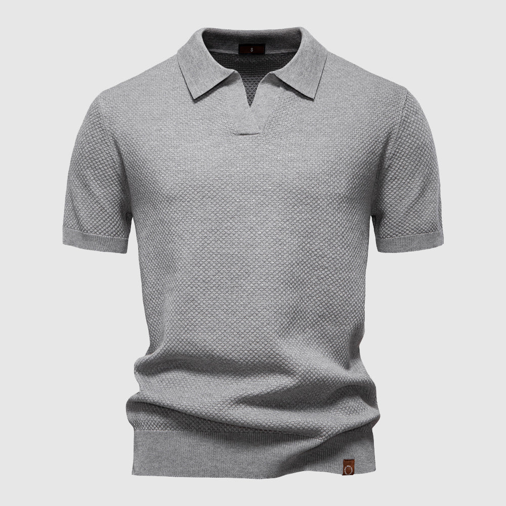 Freddie Men’s Polo Shirt – Silky Poly-Viscose Blend with Breathable Comfort