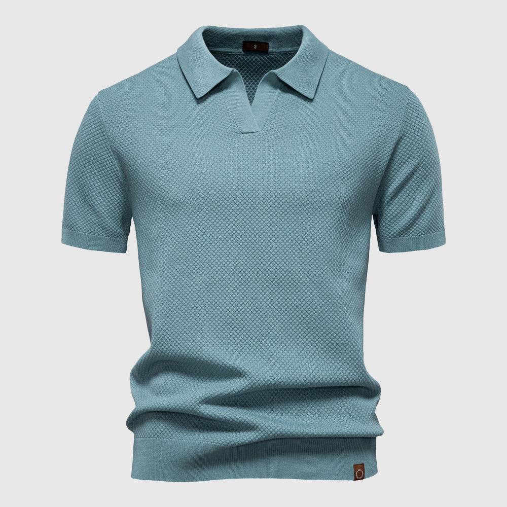 Freddie Men’s Polo Shirt – Silky Poly-Viscose Blend with Breathable Comfort