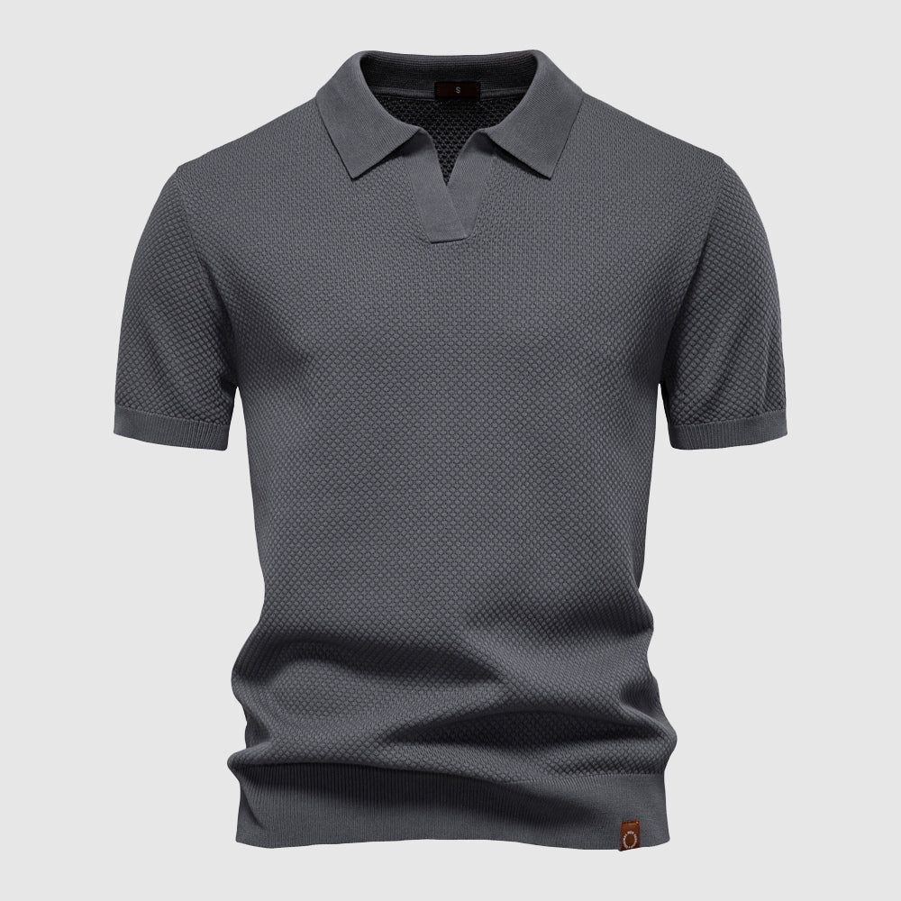Freddie Men’s Polo Shirt – Silky Poly-Viscose Blend with Breathable Comfort