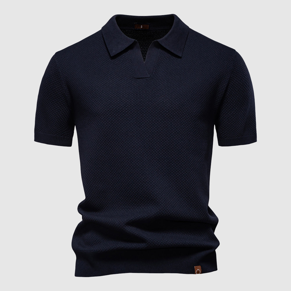 Freddie Men’s Polo Shirt – Silky Poly-Viscose Blend with Breathable Comfort