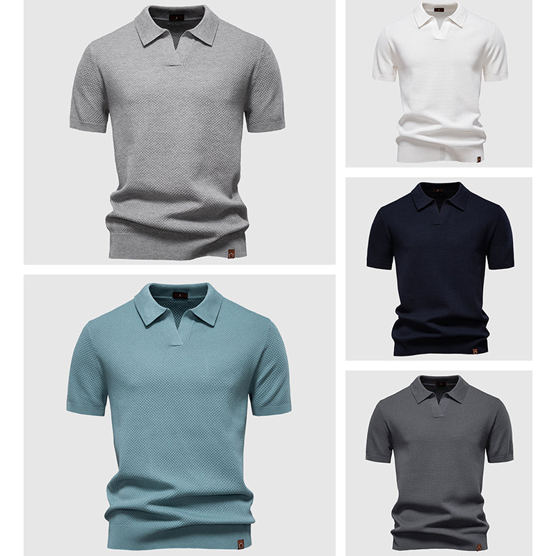 Freddie Men’s Polo Shirt – Silky Poly-Viscose Blend with Breathable Comfort