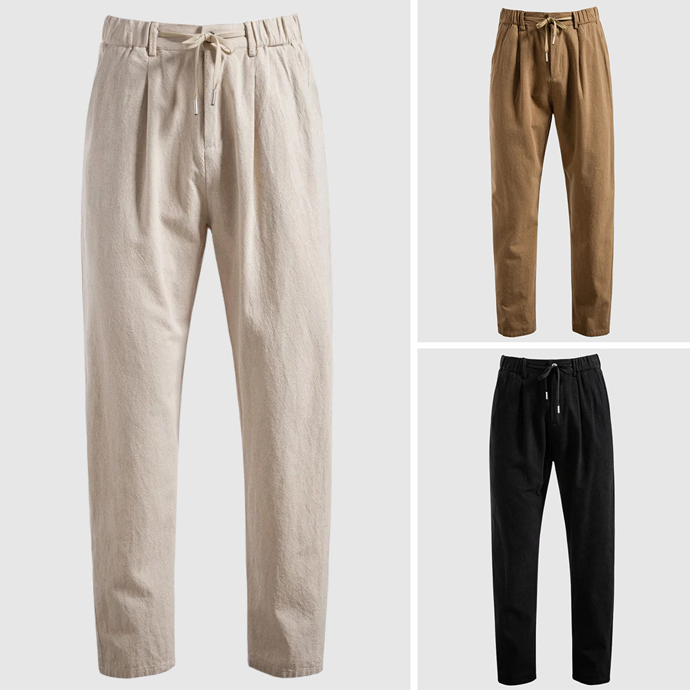 Romano Men’s Linen Pants – Lightweight Drawstring Relaxed Fit