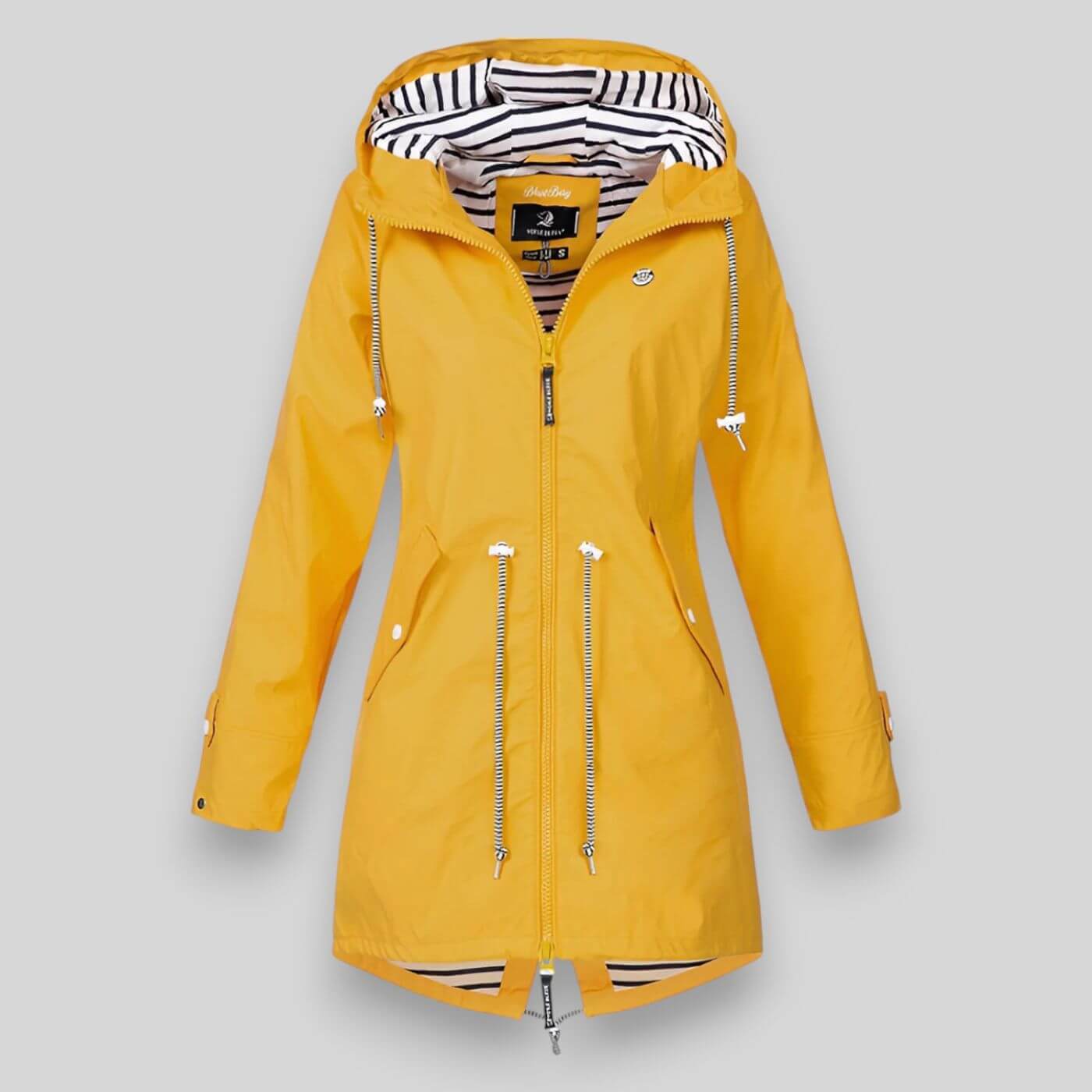 Elodie Waterproof Hooded Jacket – Lightweight Rainwear with Adjustable Fit