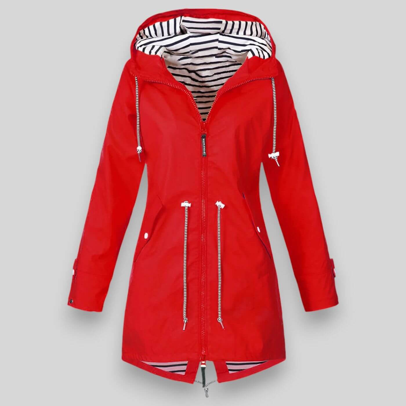 Elodie Waterproof Hooded Jacket – Lightweight Rainwear with Adjustable Fit